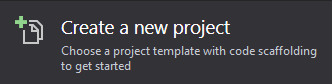 Tworzenie nowego projektu w Visual Studio