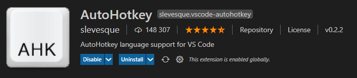 Dodatek do Visual Studio Code : AutoHotKey by slevesque
