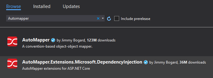 Znajdź AutoMapper.Extensions.Microsoft.DependencyInjections