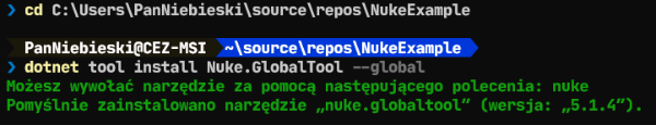 dotnet tool install Nuke.GlobalTool --global