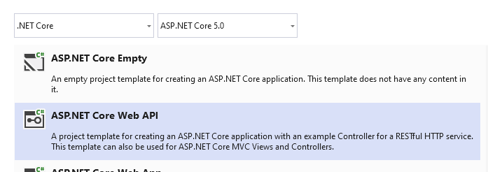 ASP.NET CORE 5.O. 