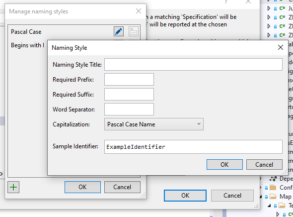 Naming Style Visual Studio