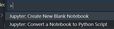 Jupyter: Create New Blank Notebook