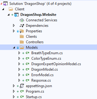 Jakie modele będziemy mieli w solucji w Visual Studio