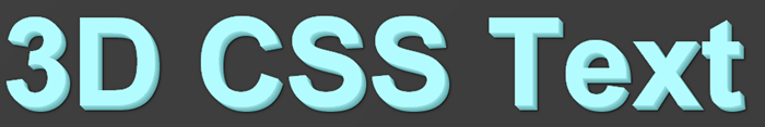 3D CSS Text