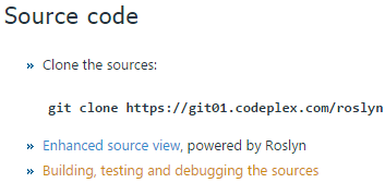 Kod źródłowy Kompilator Roslyn