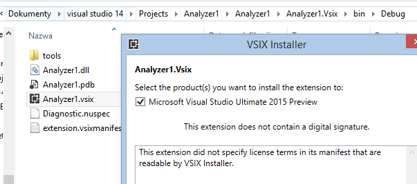 instalke VSIX.