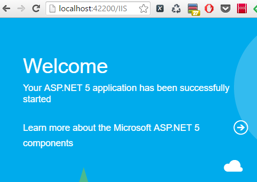 ASP.NET welcome Page